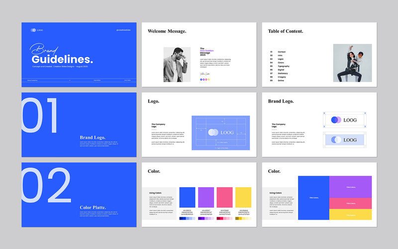 Brand Guidelines Minimal Google Slides Presentation - Features Image 1