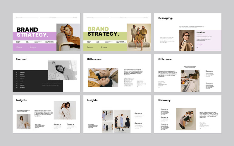 Minimalist Brand Strategy PowerPoint Presentation Template - Features Image 1