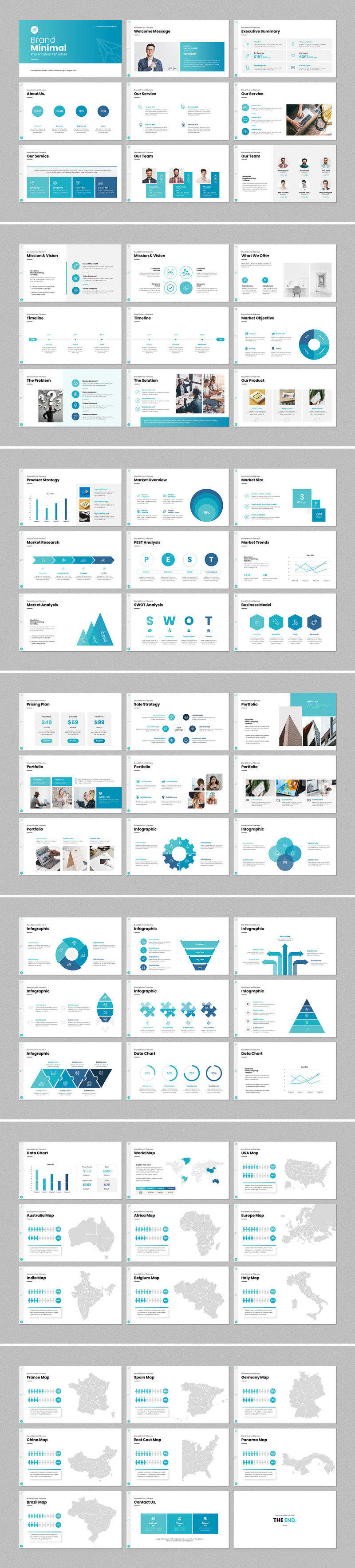 Marke Minimal PowerPoint-Vorlage - Eigenschaften Bild 1