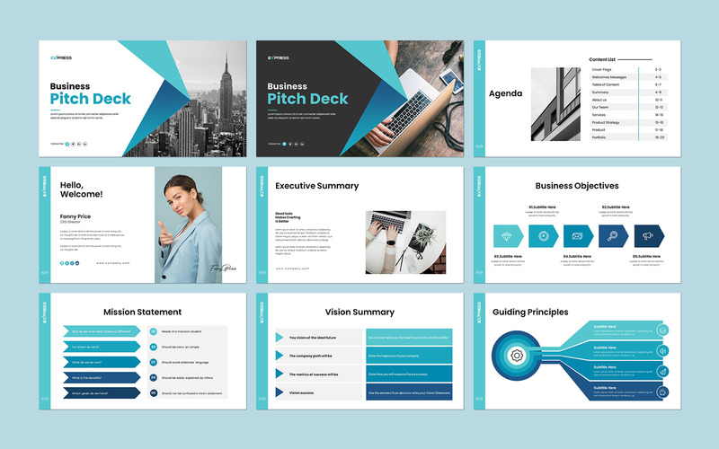 Layout delle note chiave della presentazione del pitch-deck - Caratteristiche Immagine 1