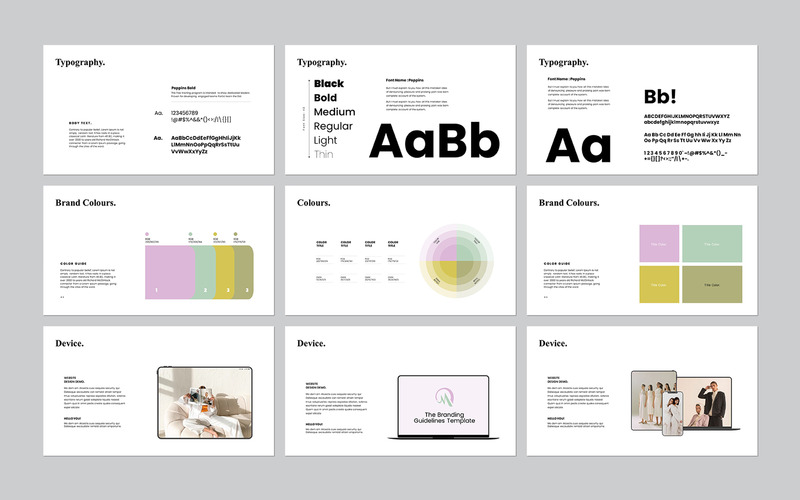 Markenrichtlinien auch Markenidentitätsrichtlinien PowerPoint - Eigenschaften Bild 2