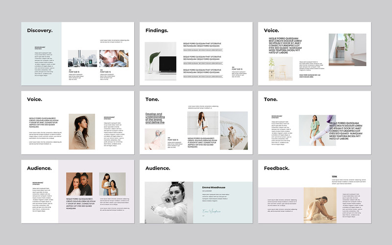 Креативний шаблон Google Slides для стратегії бренду - Features Image 2