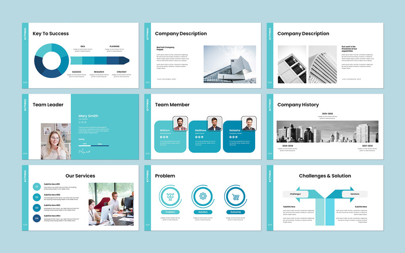 Layout delle note chiave della presentazione del pitch-deck - Caratteristiche Immagine 2