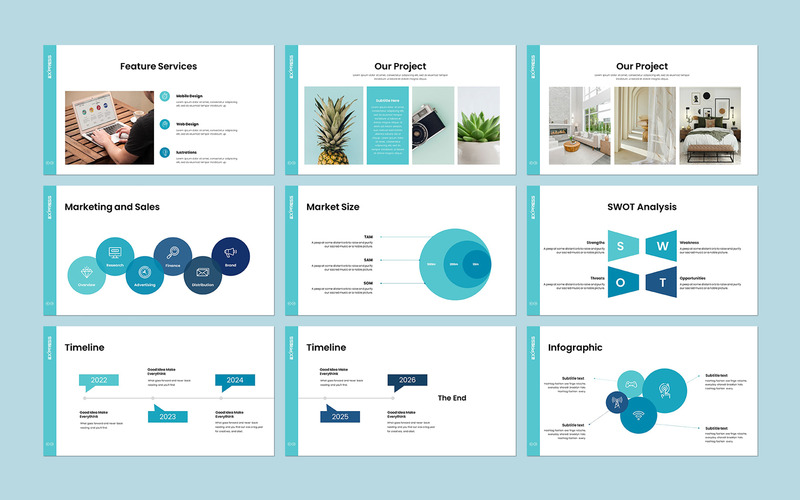 Layout delle note chiave della presentazione del pitch-deck - Caratteristiche Immagine 3
