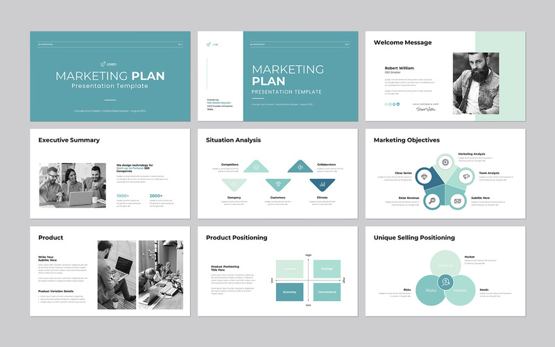 Маркетинговый план Макет PowerPoint - Features Image 1