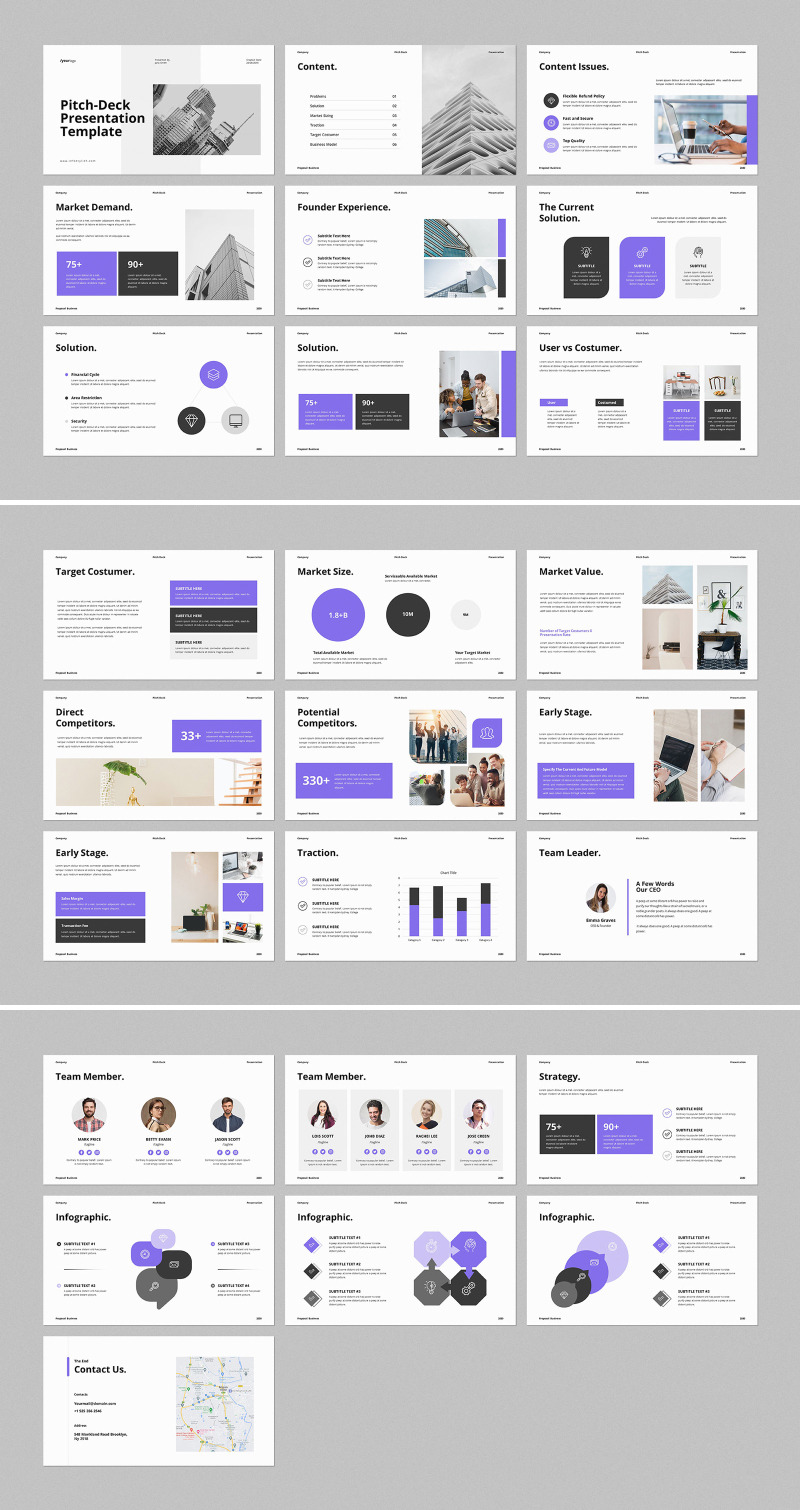 Layout der Pitch-Deck-Keynote-Präsentation - Eigenschaften Bild 1