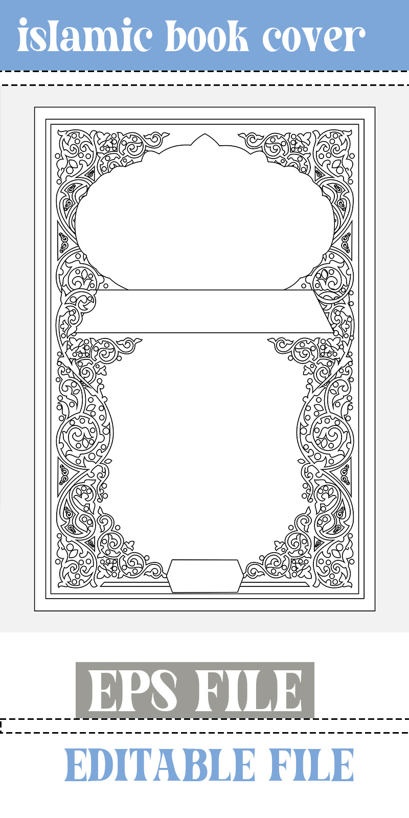 okładka Koranu z kwiatowym wzorem i kaligrafią proroka Mahometa oraz pięknym wzorem - Obraz funkcji 1