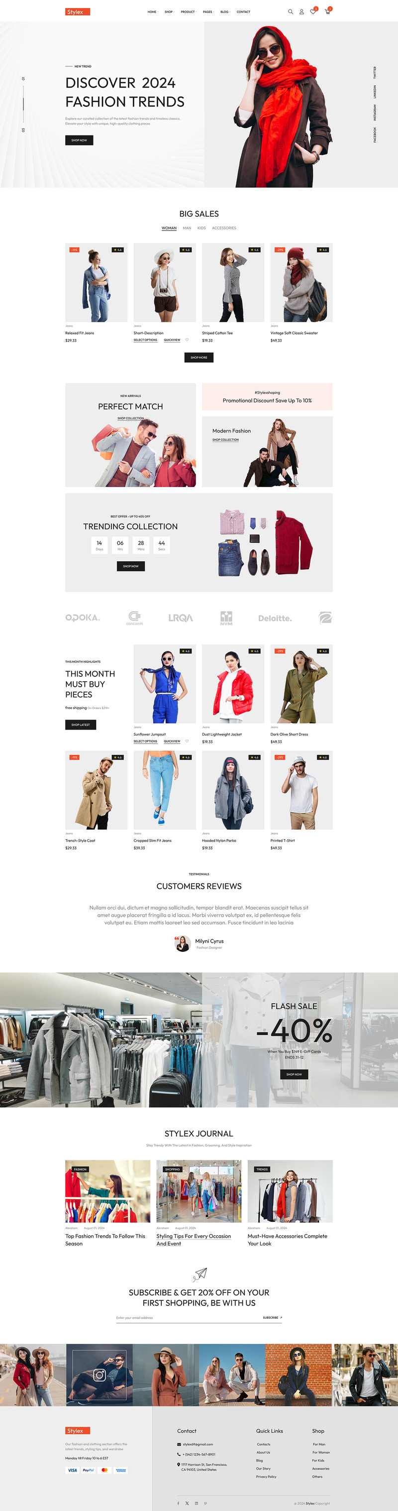 Stylex - Fashion & Clothing Figma Template - Features Image 1