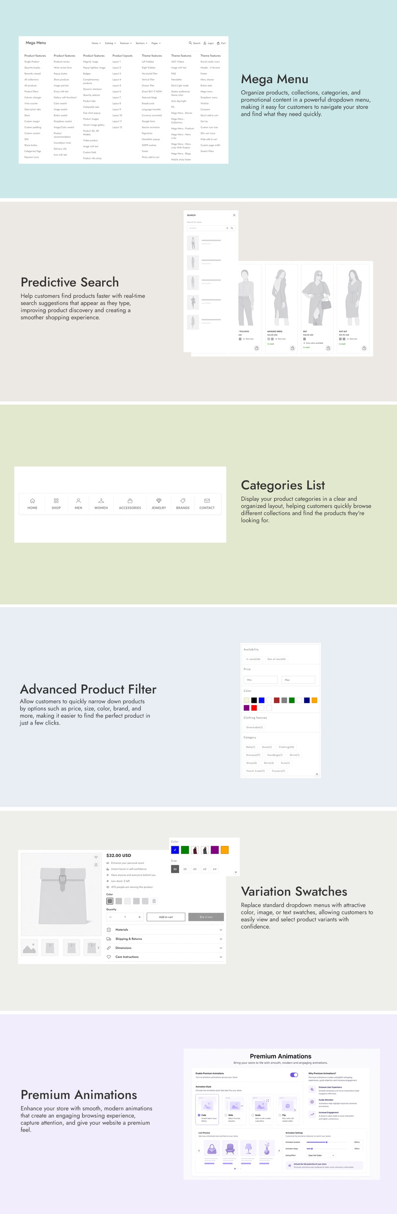 Fashionics – Tema Shopify minimalista per la moda adatto a tutti - Caratteristiche Immagine 3
