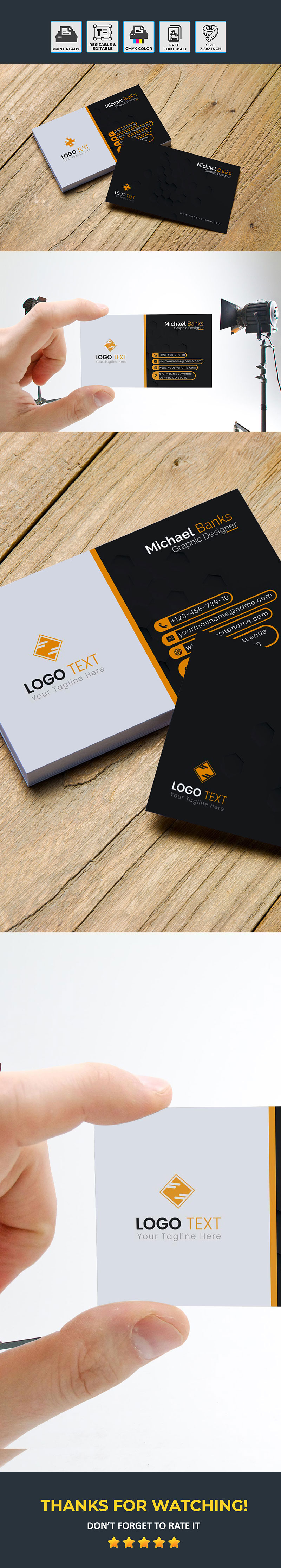 Business Card Templates - Creative Card Blueprint - Features Image 1