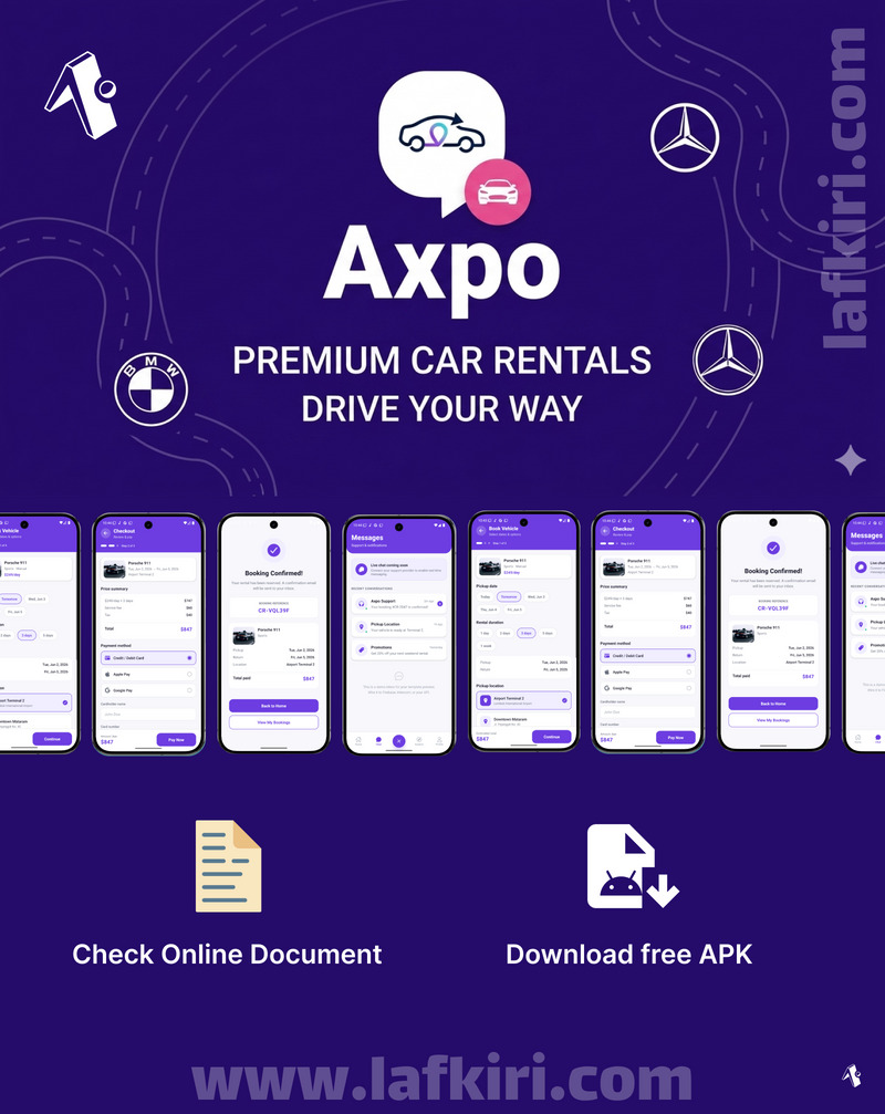 Axpo – Premium UI-kit för biluthyrningsapp | React Native & Expo SDK 54 - Features Image 1