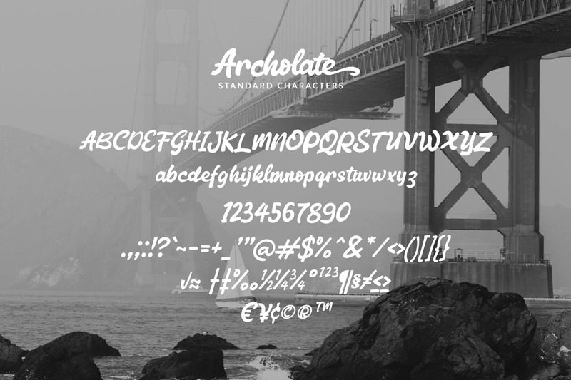 Archolate - Bold Script font - Features Image 3