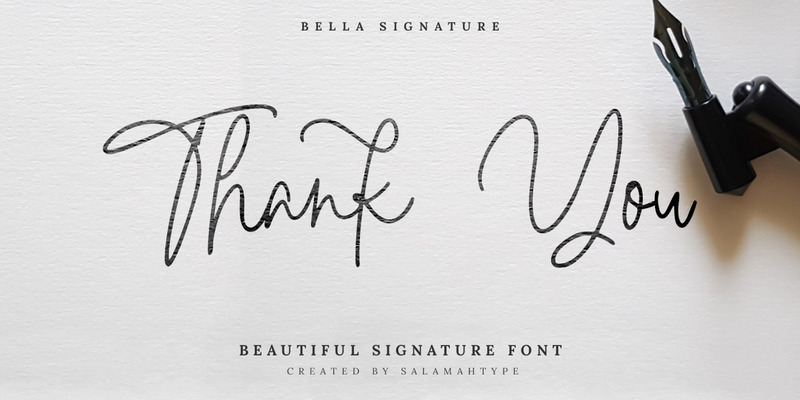 Bella Signature – Kalligraphie-Schriftart - Eigenschaften Bild 7