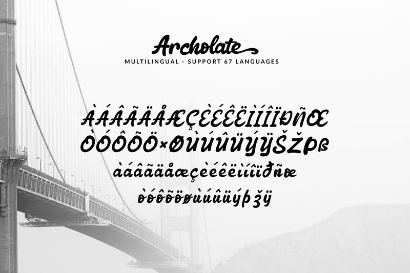 Archolate - Bold Script font - Features Image 5