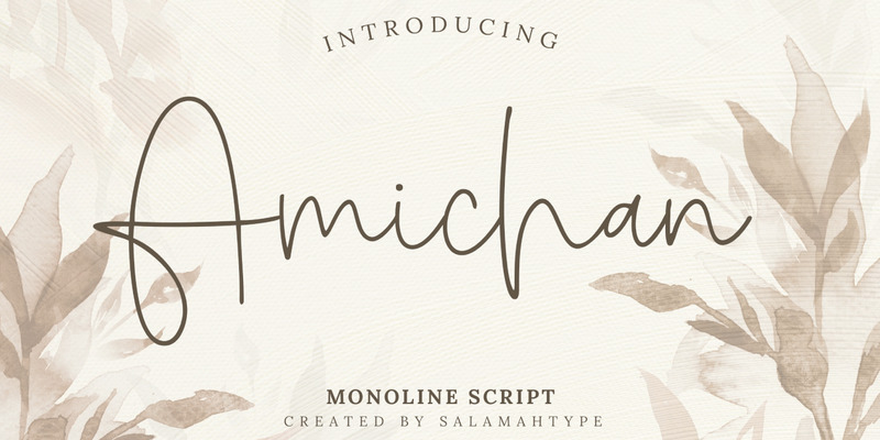 Amichan - bela fonte de script - Features Image 2