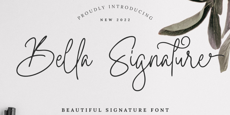 Bella Signature – Kalligraphie-Schriftart - Eigenschaften Bild 1