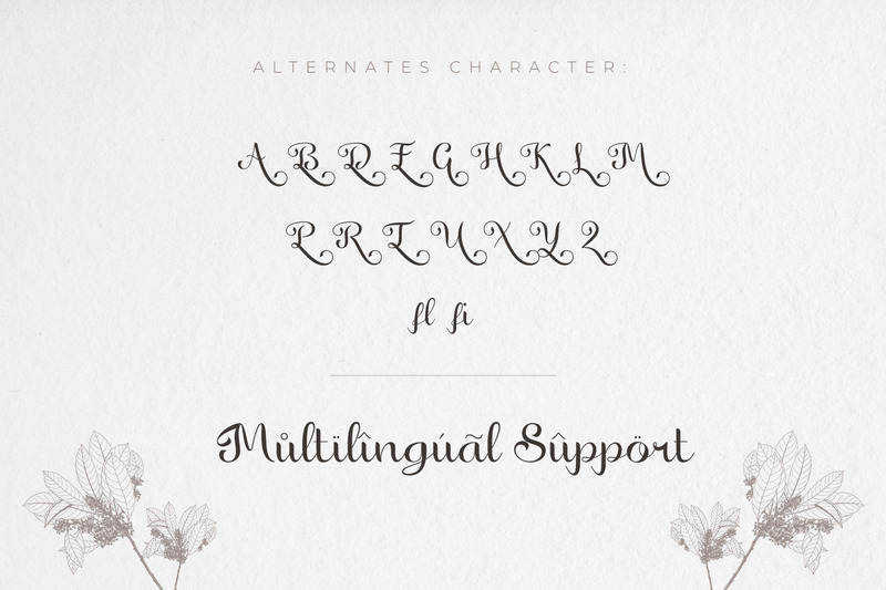 Rachel Karlie - Carattere script decorativo - Caratteristiche Immagine 6