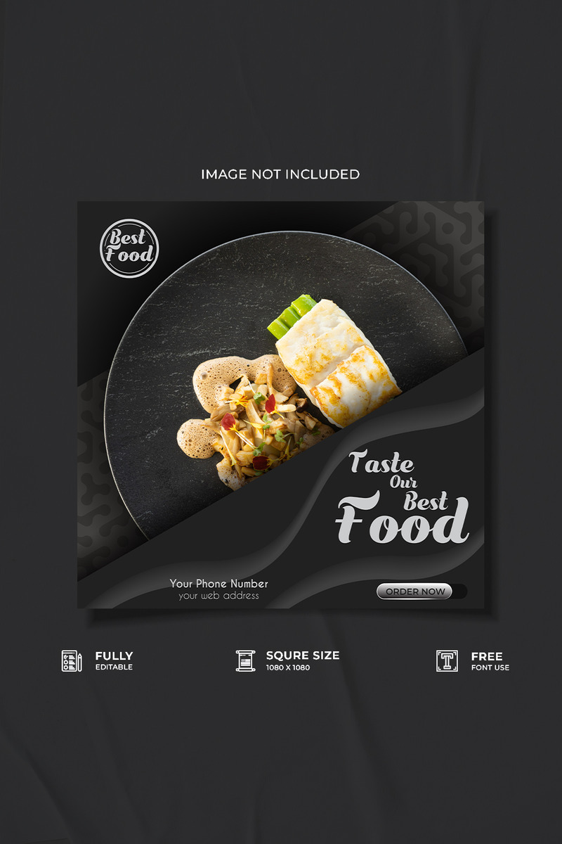 Professional food social media post design - Features Image 1