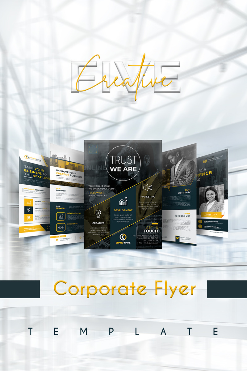 Modèle de flyer d'entreprise. - Caractéristiques de l’image 1
