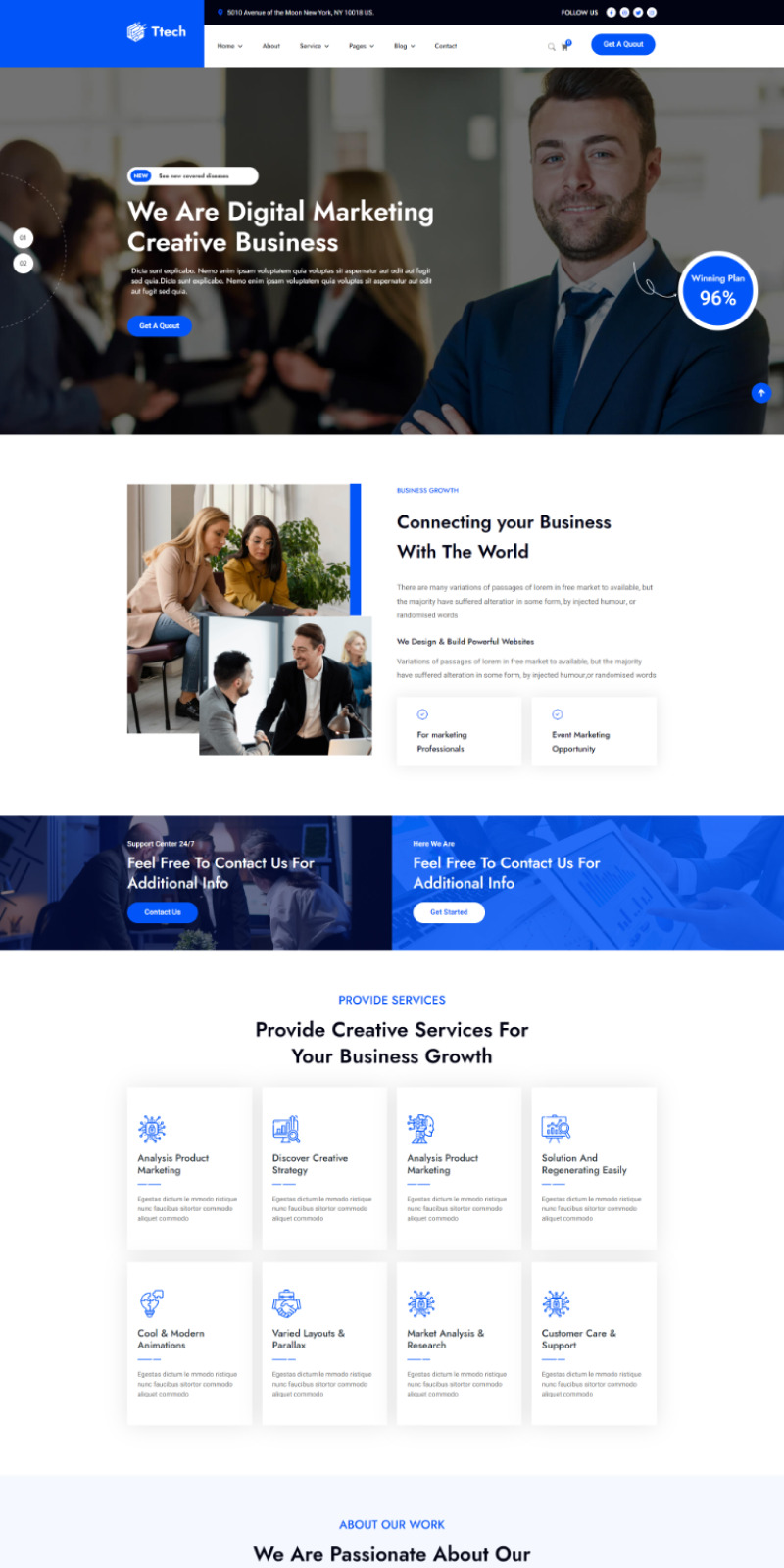 Ttech-商业咨询机构多用途 HTML5 模板 - Features Image 1