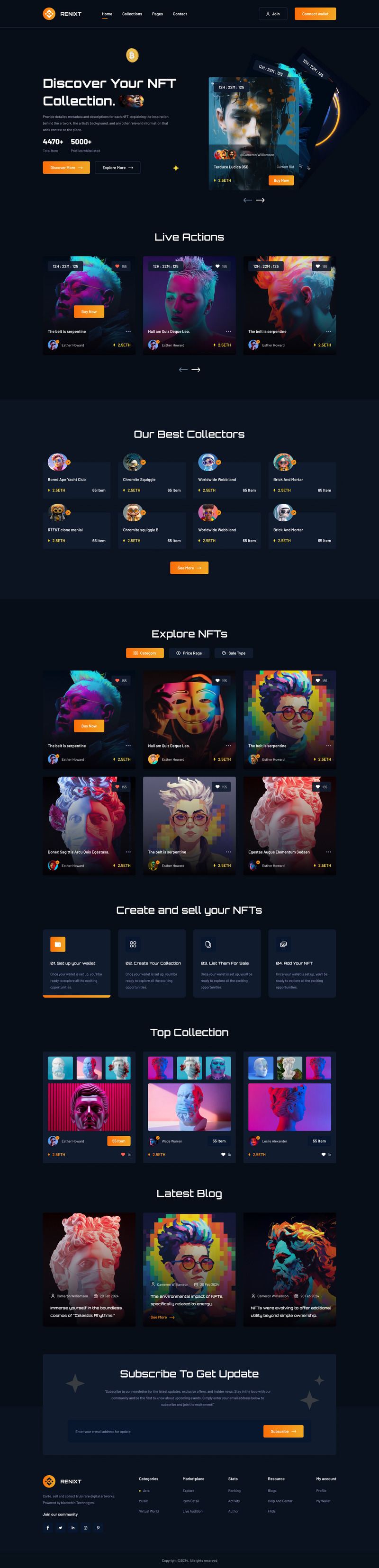 RENIXT NFT marketplace website figma template - Features Image 1