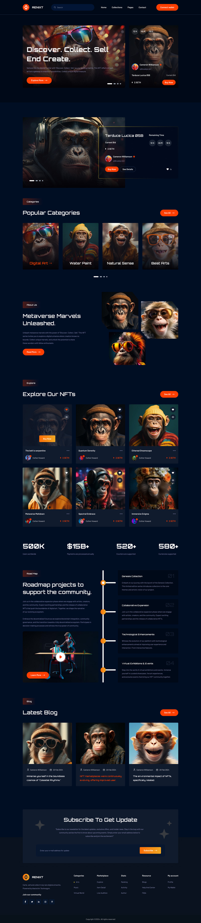 RENIXT NFT marketplace website figma template - Features Image 3
