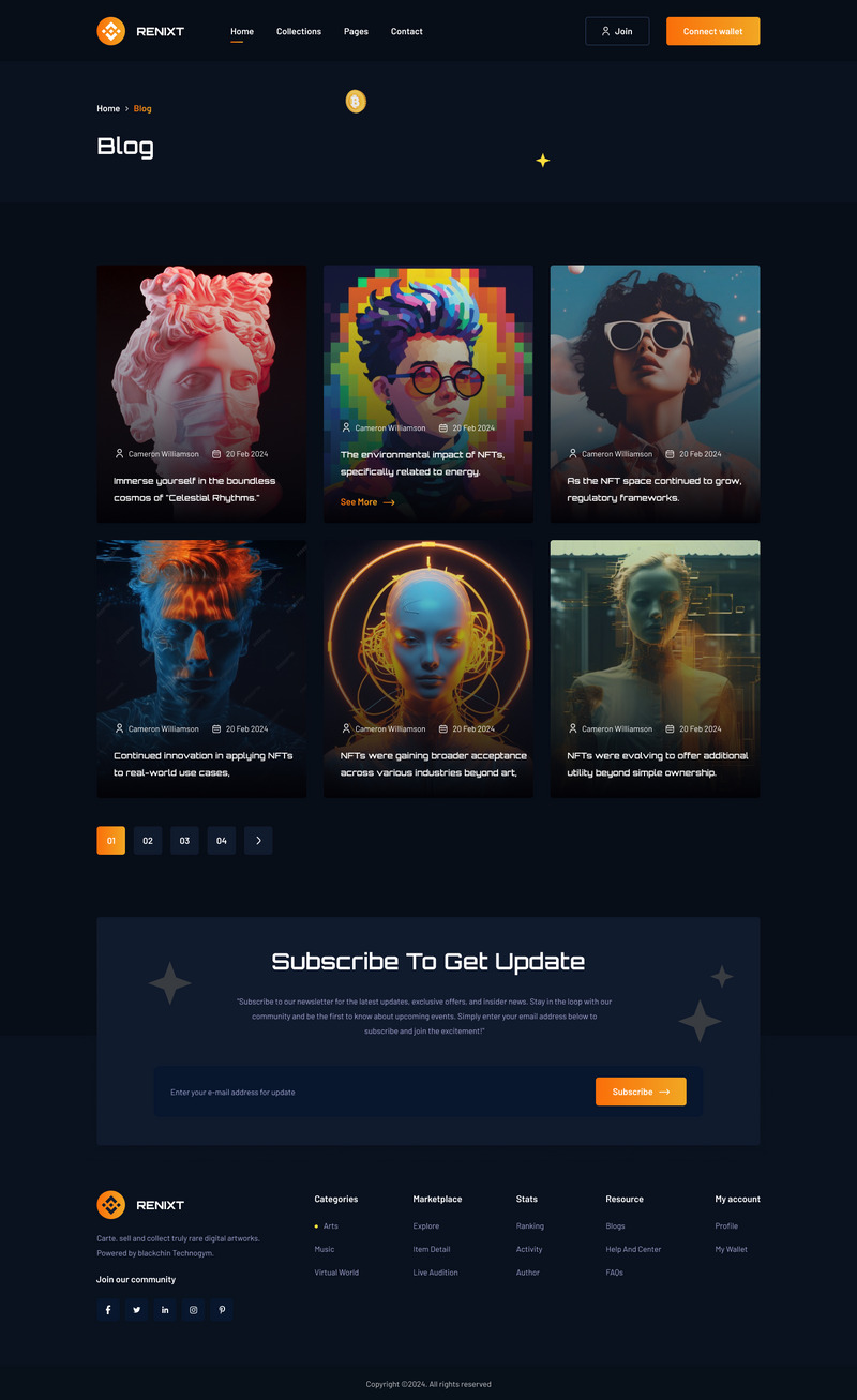 RENIXT NFT marketplace website figma template - Features Image 15