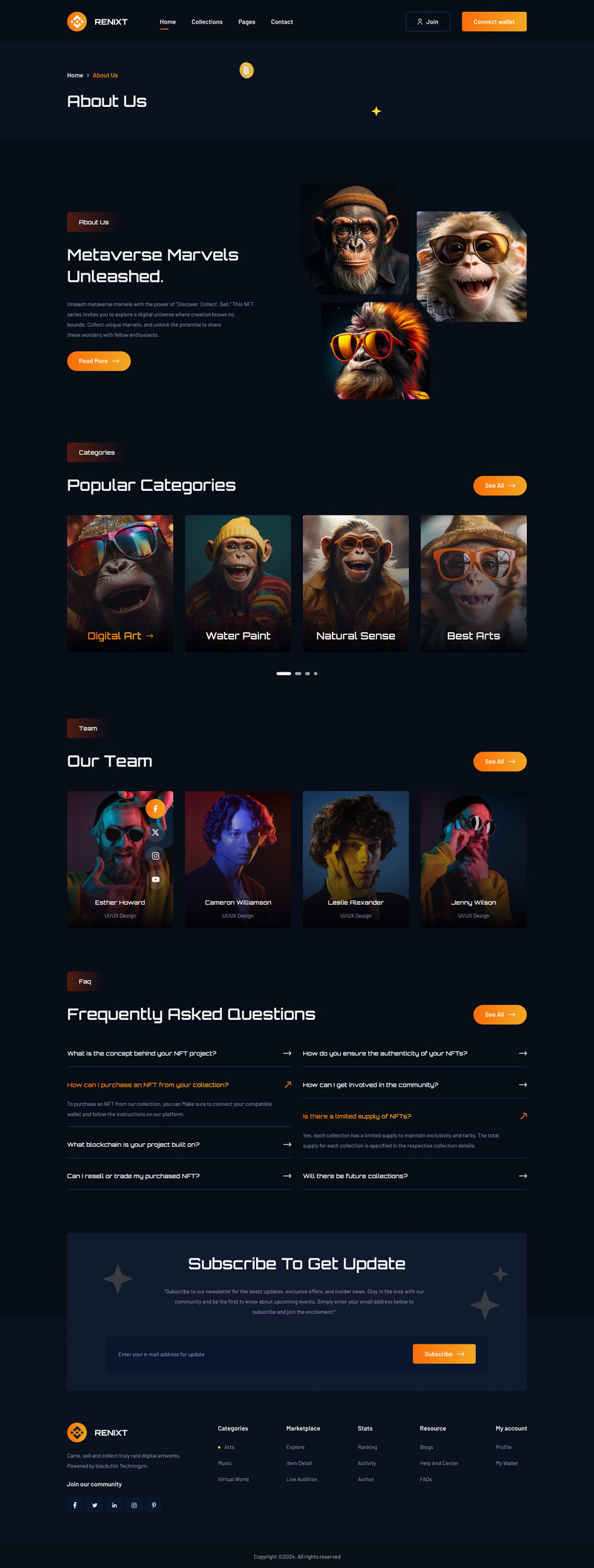 RENIXT NFT marketplace website figma template - Features Image 4