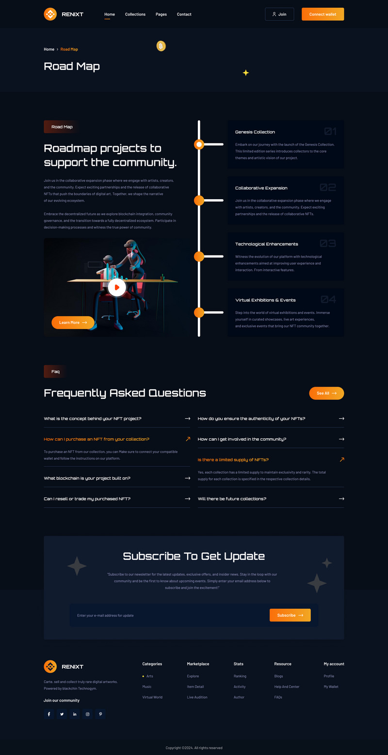 RENIXT NFT marketplace website figma template - Features Image 5