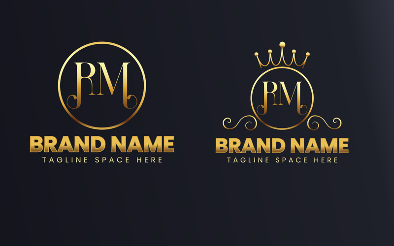 Lettre De Luxe RM Modèle De Logo Monogramme Or Identité De Marque - Caractéristiques de l’image 4
