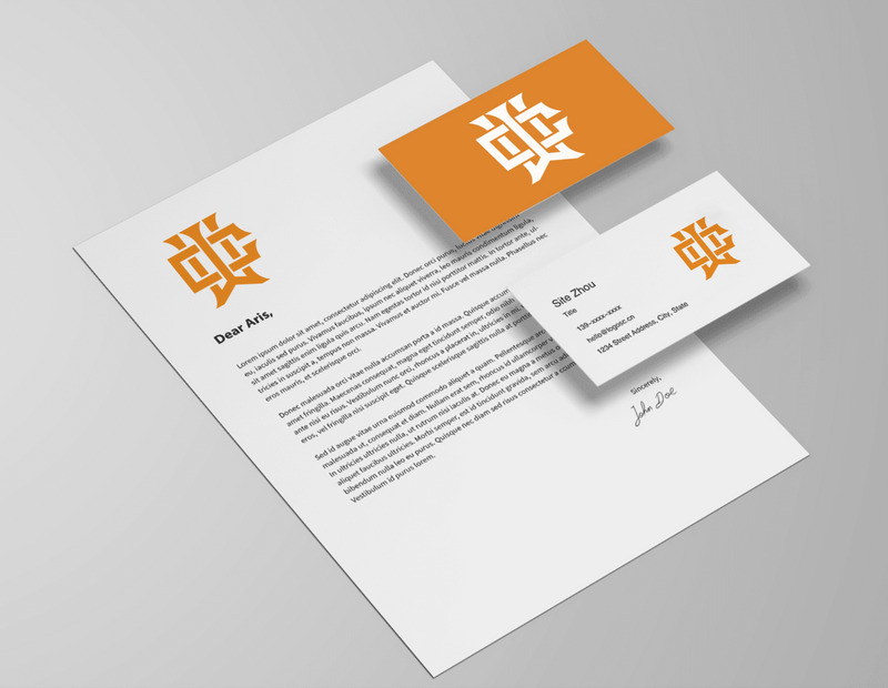 WC Monogram dopis Brand Identity Logo šablona - Features Image 3