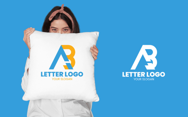 Kreative AB-Textbuchstaben-Logo-Vorlage KOSTENLOS - Eigenschaften Bild 2