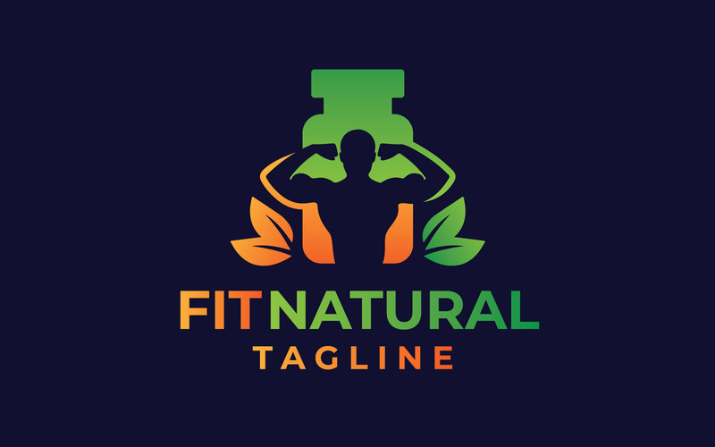 Fit Natural Logo, Fitness Logo, Supplement Logo - Features Image 1