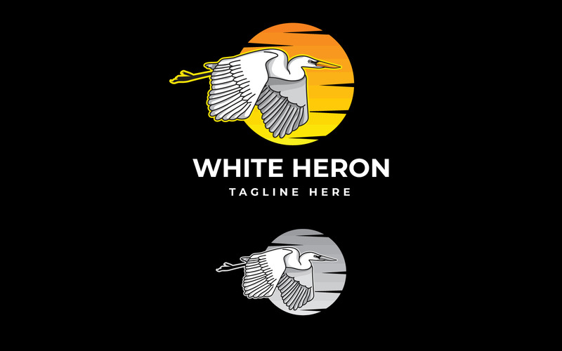 White Heron Logotyp Med Solen Bakom - Features Image 1