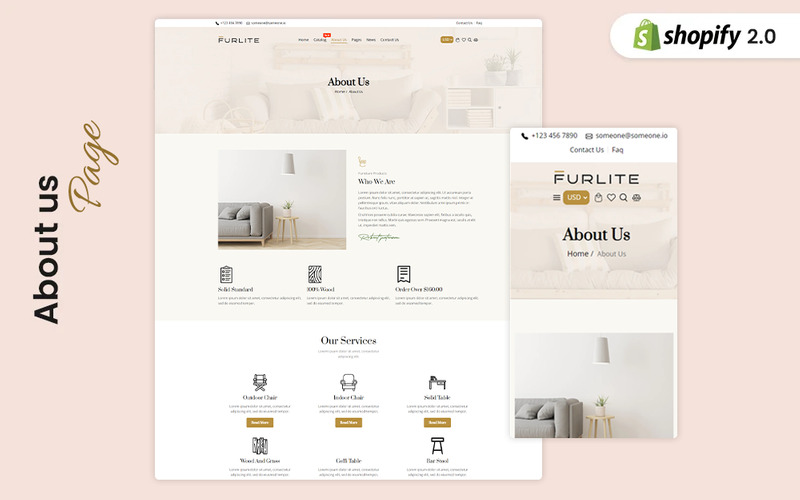 Furlite - Meubelwinkels Shopify-thema - Features Image 4