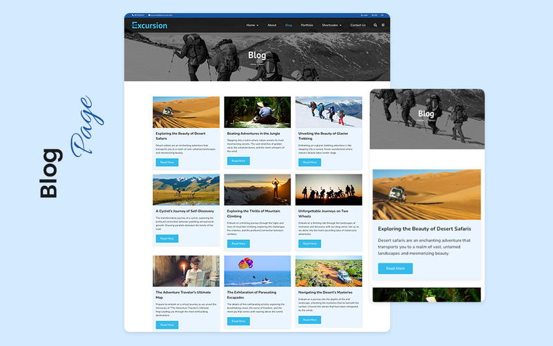 短途旅行和旅行网站模板 - Features Image 3