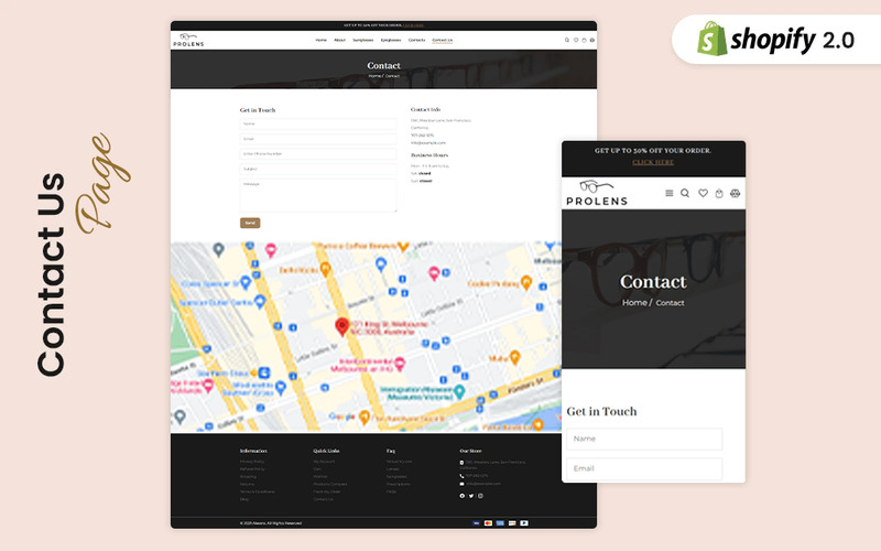 Motyw Shopify dotyczący okularów ProLens - Obraz funkcji 8