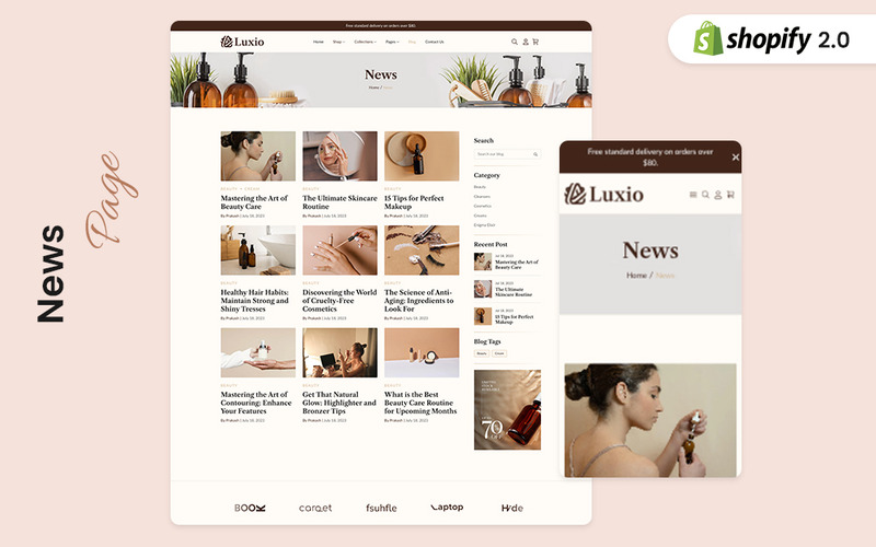Luxio - Skönhets- och kosmetikabutik Shopify-tema - Features Image 5