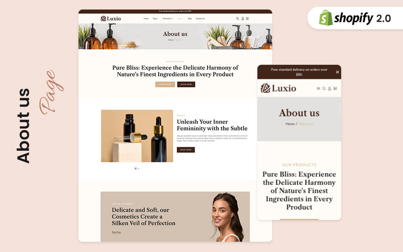 Luxio - Skönhets- och kosmetikabutik Shopify-tema - Features Image 2