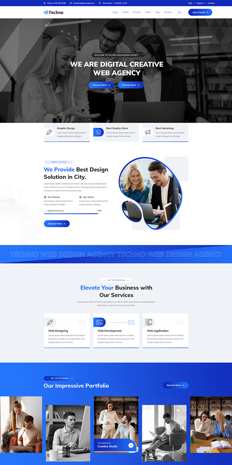Techno-ontwerpbureau PSD-sjabloon - Features Image 1