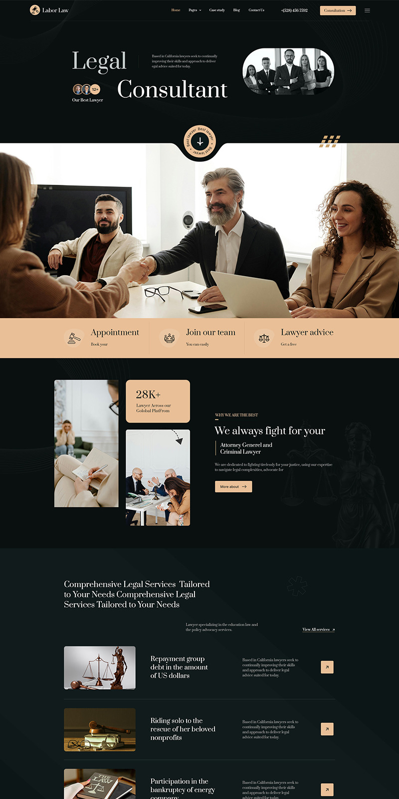 İş Hukuku - Avukat & Hukukçu PSD Şablonu - Features Image 1