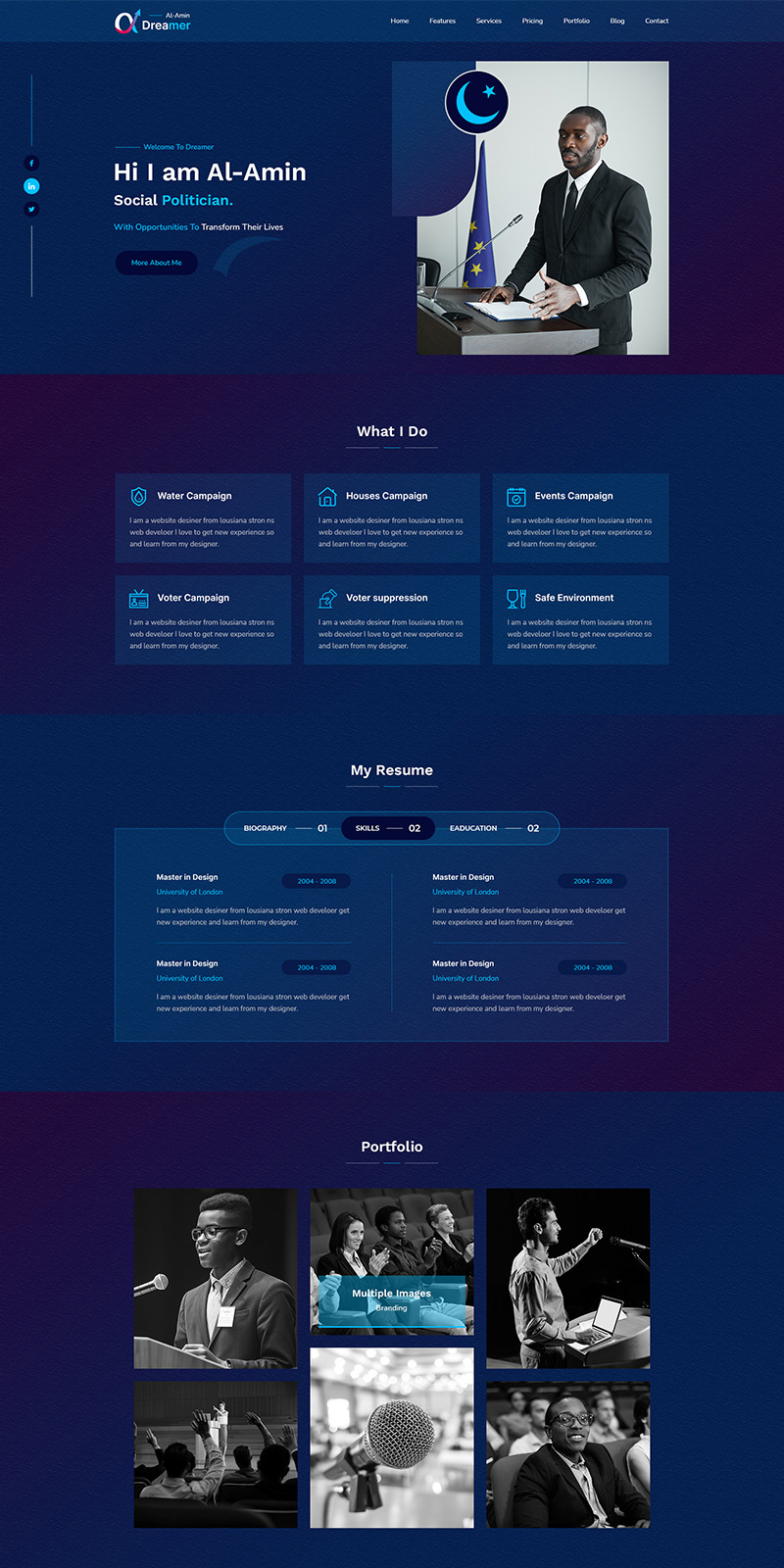 Modèle PSD de politicien personnel - Caractéristiques de l’image 1