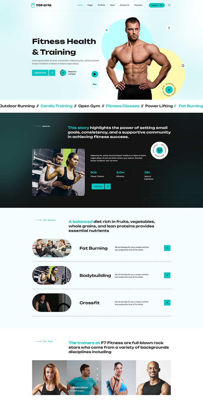 Top-Gym Fitness PSD Template - Features Image 1