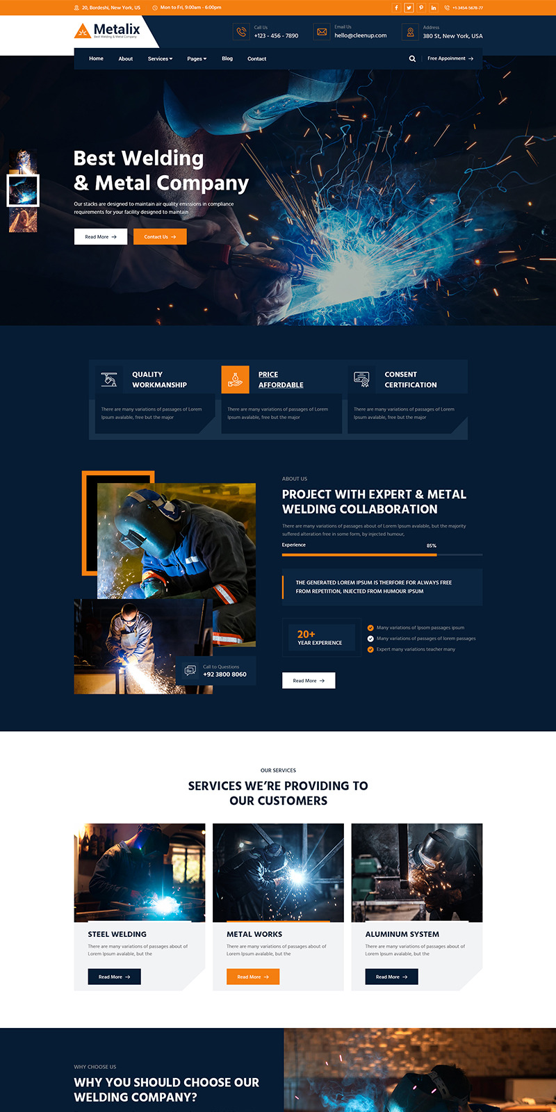 Metalix Welding And Metal Works PSD-mall - Features Image 1