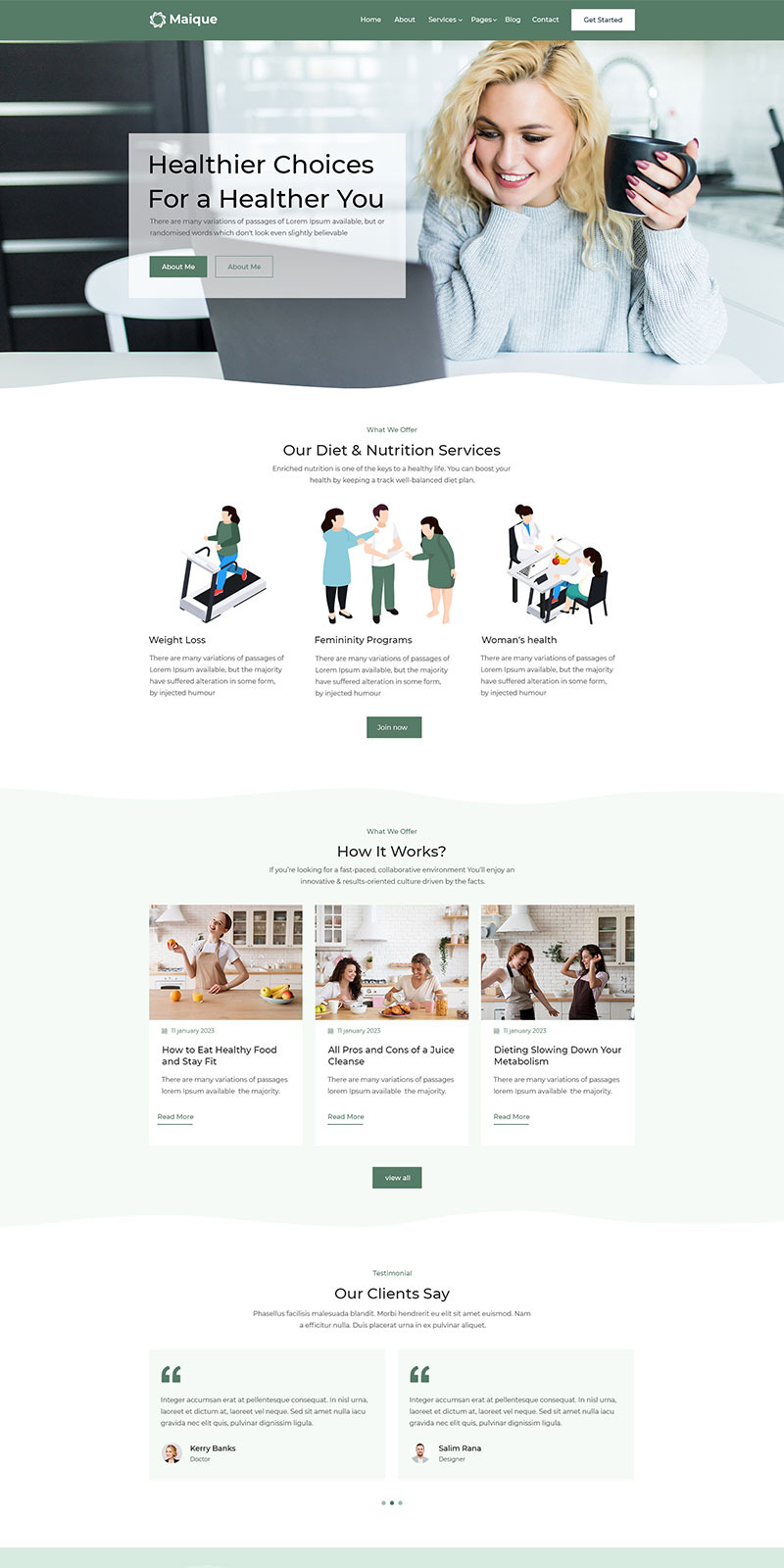 Marque Health & Natutrition Figma Şablonu - Features Image 1