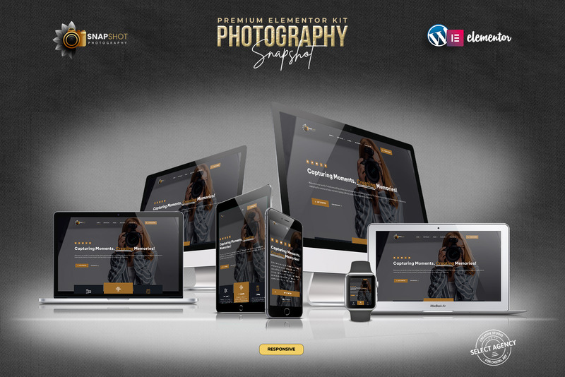 Snapshot – sada šablon Premium Photography Elementor Pro - Features Image 1