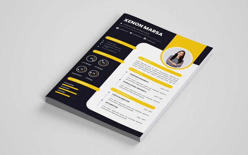 Yellow & Black CV Template - Features Image 3
