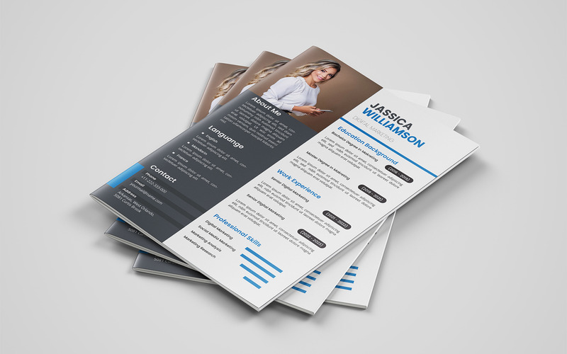 Jessica Easy Edit Resume | Шаблон резюме - Features Image 1