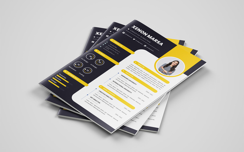 Yellow & Black CV Template - Features Image 2