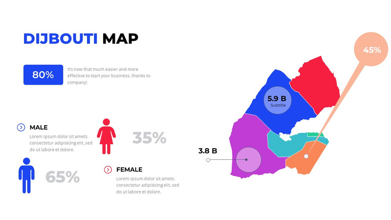 Modelo de PowerPoint editável de mapa mundial - Features Image 52